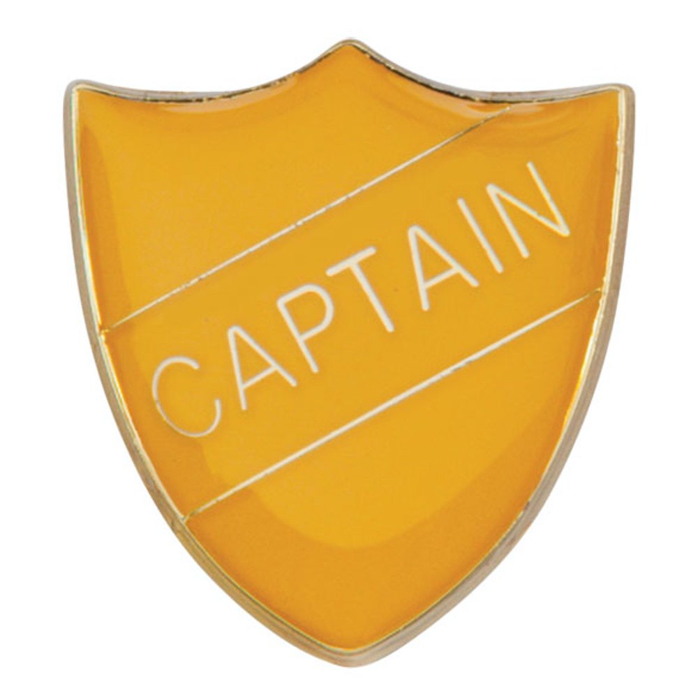 TA-SB16101Y Scholar Pin Badge Captain Yellow 25mm - The Trophy Store
